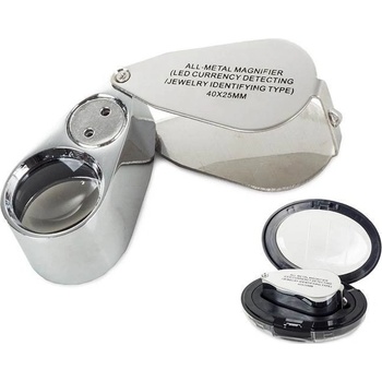 Verk 09109 skládací lupa + LED UV 40x