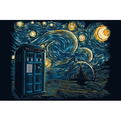 Plagát, Obraz - Starry Gallifrey, 40 × 26.7 cm