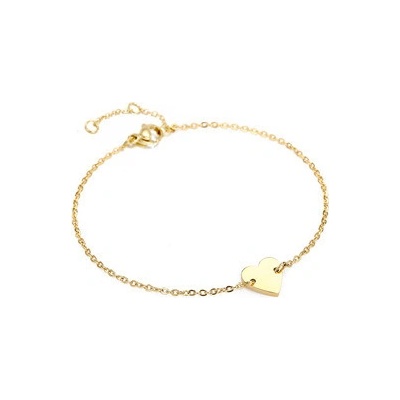 Šperky4U Ocelový náramek s drobným srdíčkem OPA1767-GD