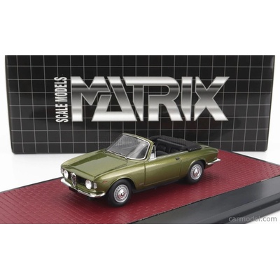 Matrix scale models Alfa romeo Giulia Gtc Cabriolet Open 1964 Green Met 1:43