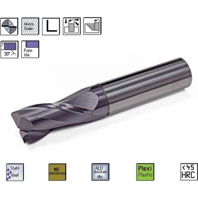 SK drážkovací fréza pr. 8,0 x 18,0 mm 2bř. 30° TiAlN , CERANIT 71.800-TiAlN