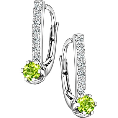 Zlaton Náušnice bílé zlato visací 1.6cm 1.95g s diamantem 0.170ct N21102501201