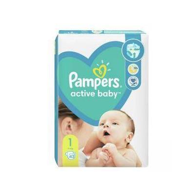 Памперси Pampers, Active Baby, Newborn, Размер 1, 2-5кг, 43 броя, 8006540245231