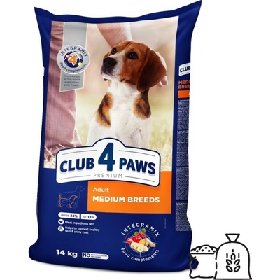 Club4Paws Premium pre dospelých psov stredných plemien 14 kg