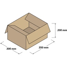 NAKUPIM.SK Kartónová krabica 3VVL klopová 350 x 300 x 200 mm