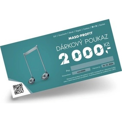 MASO-PROFIT Elektronický Dárkový poukaz 2000 Kč