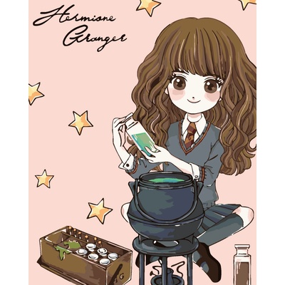 ZUTY Malování podle čísel HERMIONA GRANGER S KOTLÍKEM HARRY POTTER Rozměr 40 x 50 cm Rámování vypnuté plátno na rám