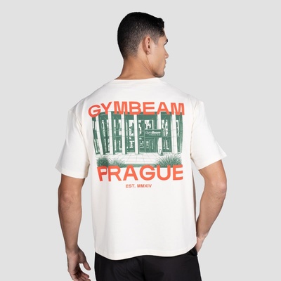 GymBeam Тениска Prague Cream S