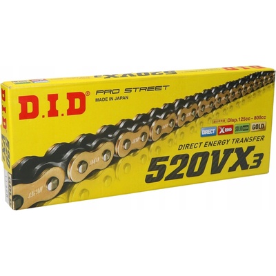 D.I.D Řetěz 520 VX3 G&B 114