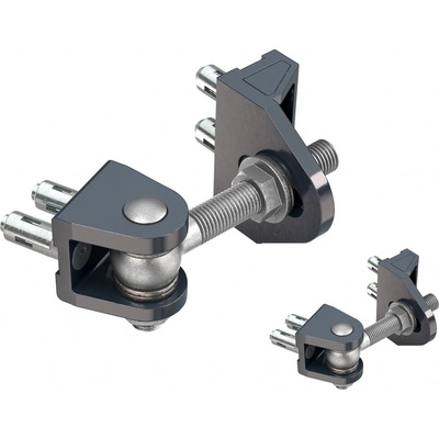 LOCINOX® BOLTON4D záves M16, otvárateľný 180°, nastaviteľný 3D, čiastočne pozinkovaný, montáž skrutkou Quick-fix