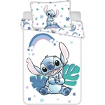 Jerry Fabrics Бяло/синьо памучно детско спално бельо 135x100 cm Lilo and Stitch "Rainbow" - Jerry Fabrics (24BS103)