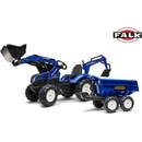 FALK FALK Šliapací traktor 3090W New Holland T8 s nakladačom rypadlom a maxi vlečkou 3090W