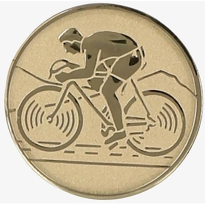 Cyklistika Emblém Nálepka na trofej Ø 25 mm zlatá