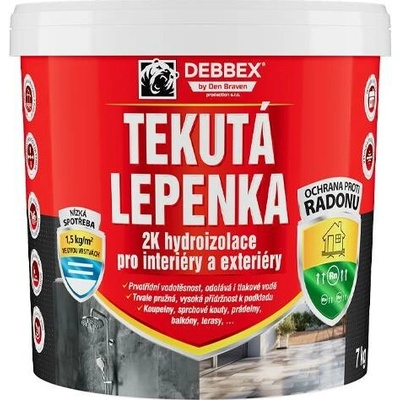 DEBBEX by Den Braven Tekutá lepenka 2K hydroizolace Varianta: 7 kg kbelík šedá CH0274