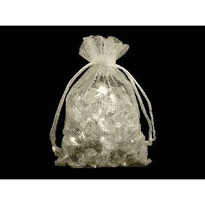 Dárkový pytlík 10x15 cm organza - krémová světlá (10 ks)