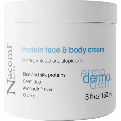 Nacomi Dermo Protein Face & Body Cream krém s proteiny pro atopickou suchou a podrážděnou pokožku 150 ml