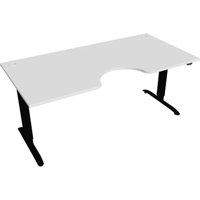 Hobis Office Pro psací stůl Motion MS ERGO 2 Šířka: 180 cm, Barva desky: bílá, Barva kovu: černá RAL 9005 Šířka 120-180 cm / 27 barevných variant
