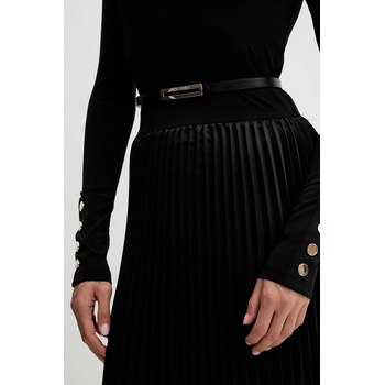 Fracomina Рокля Fracomina в черно дълга разкроена FS25WD2003W411F9 (FS25WD2003W411F9)