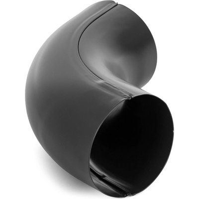 Evromat Koleno falcované pre odkvapový zvod 80 mm 72° pozink lak RAL 9005 čierne