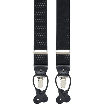 House of Amanda Christensen Micro Dot Suspenders Black