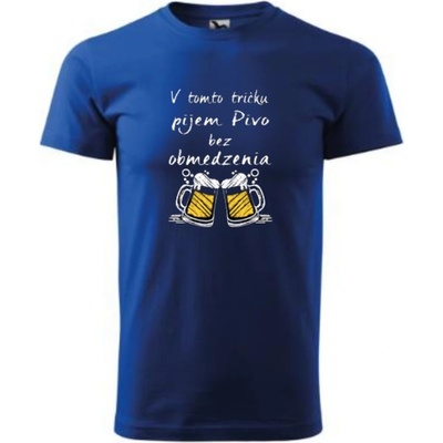 Vtipné tričko pivo sieťka modré strong
