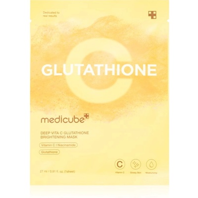 Medicube Deep Vita C Glutathione Brightening Mask озаряваща платнена маска 27ml
