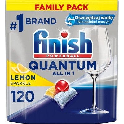 Finish Quantum All in 1 kapsle do myčky nádobí Lemon Sparkle 120 ks