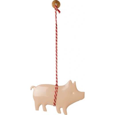 Maileg Vánoční plechová ozdoba Xmas Piggy Rose