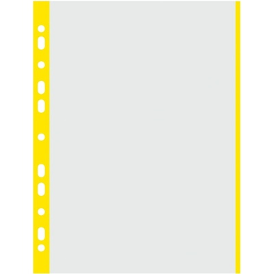 Euroobaly A4, barevná boční lišta, matný, žlutý, A4, 40 micronů, DONAU - 100ks – Sleviste.cz