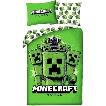 Halantex Minecraft: Памучен комплект спално бельо - 140 x 200, 70 x 90 см (MNM-015BL)