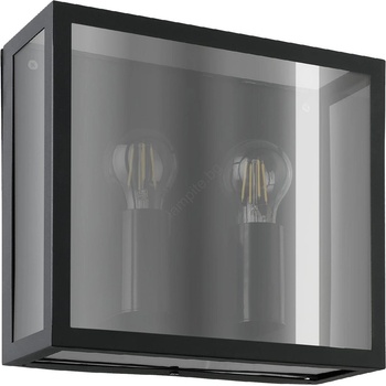 EGLO 31566 - Външен стенен осветител ALAMONTE SMOKE 2xE27/40W/230V IP44 черен (EG31566)