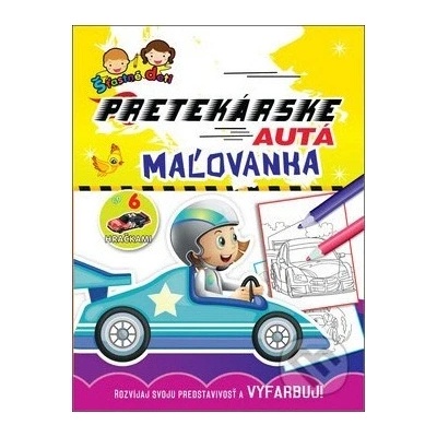 Maľovanka so 6 hračkami Pretekárske autá