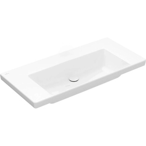 Villeroy & Boch Subway 3.0 - Умивалник 100x47 см, без преливник, без отвор за смесител, CeramicPlus, Stone White 4A70A3RW (4A70A3RW)