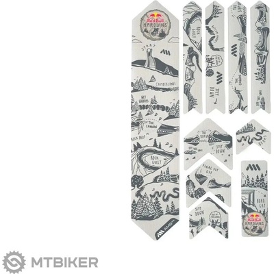 All Mountain Style Frame Guard Extra ochranné polepy na rám, RedBull/hardline/dark grey