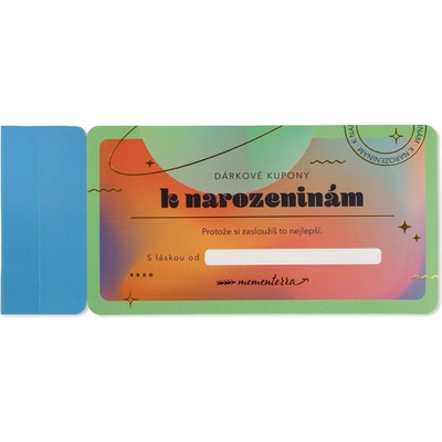 Mementerra Dárkové kupony – K narozeninám