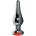 Sensual Метално дилдо Butt Plug "X FUN SILVER RED" 10 см. Размер-M