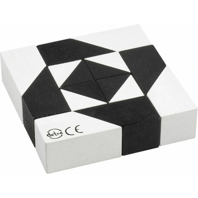 Detoa Hlavolam Tangram černobílý