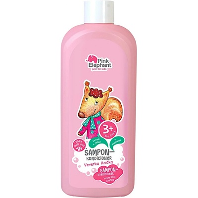 Pink Elephant ﻿Veverička Anička šampón-kondicionér pre dievčatká 500 ml