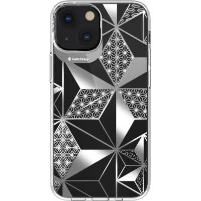 SwitchEasy Artist Asanoha Case - дизайнерски хибриден удароустойчив кейс за iPhone 13 mini (прозрачен)