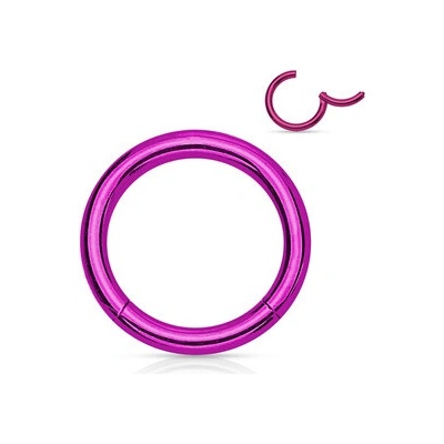 Šperky4U Piercing segment kruh fialový, 1,0 x 9 mm K01039A-1009