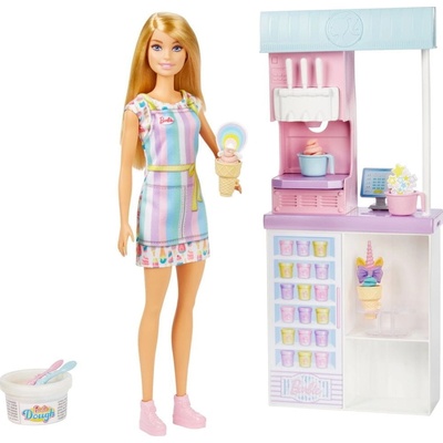Barbie Herný set Predavačka zmrzliny blondínka