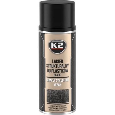 Strukturální lak na plasty K2 400 ml černý