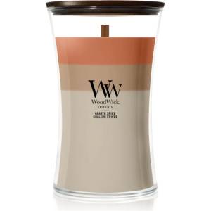 WoodWick Trilogy Hearth Spice ароматна свещ с дървен фитил 610 гр