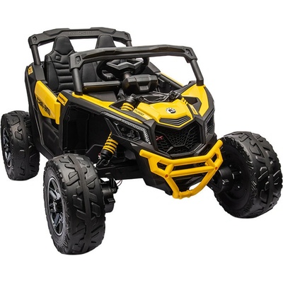 Detský elektrický buggy Can-Am Maverick 4x4, žltý, dvojmiestny