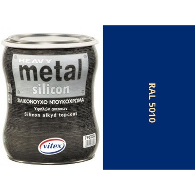 VITEX HEAVY METAL SILIKON - ALKYDOVÁ FARBA NA KOV RAL 5010 enziánovo modrá 2,25L 0417