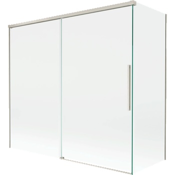 Mexen Rox сгъваем параван за вана с 2 крила 170 + 75 x 150 см, прозрачен, търкан никел - 8C9-170-075-97-00 (8C9-170-075-97-00)