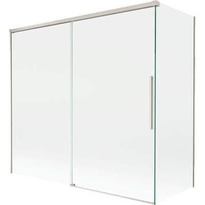 Mexen Rox сгъваем параван за вана с 2 крила 170 + 75 x 150 см, прозрачен, търкан никел - 8C9-170-075-97-00 (8C9-170-075-97-00)