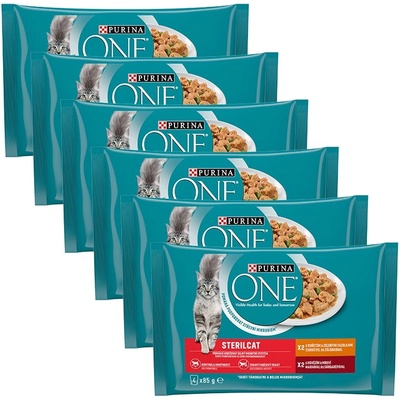 PURINA ONE STERILCAT пиле и говеждо в сос 24 x 85 г