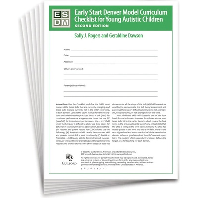 Early Start Denver Model Curriculum Checklist for Infants and Young Autistic Children, Second Edition, Set of 15 Checklists, Each a 16-Page Two-Color Booklet