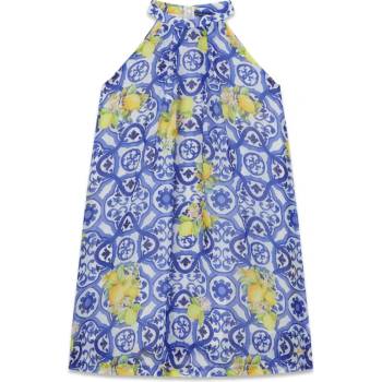 Guess Лятна рокля в син цвят с лимони Guess